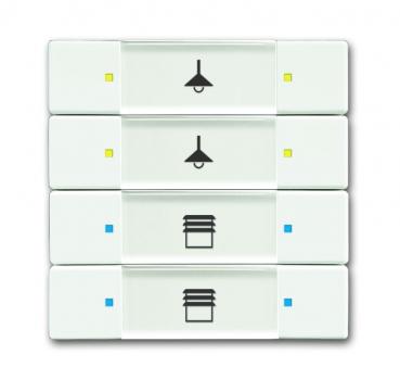 B+J  UP-Sensoren future¨ linear, Tastsensor, 4/8-fach, Multifunktion, studiowei§ matt 6127/02-884