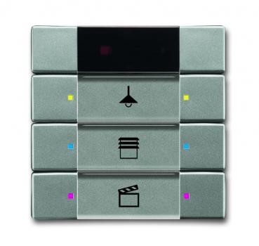 B+J  UP-Sensoren solo¨, Tastsensor, 3/6-fach mit Infrarot, graumetallic 6129/01-803