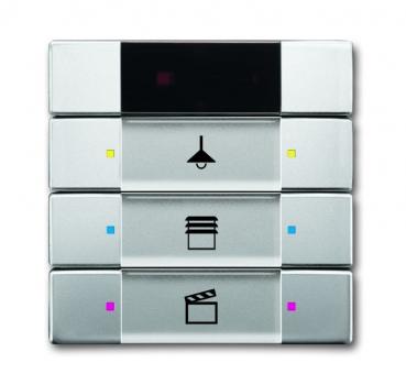 B+J  UP-Sensoren pur edelstahl, Tastsensor, 3/6-fach mit Infrarot, edelstahl 6129/01-866