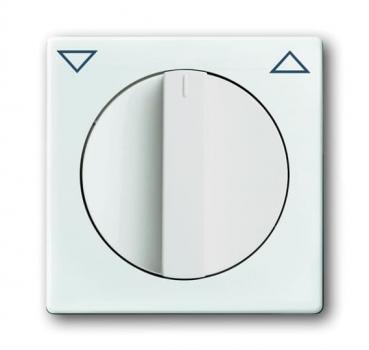 B+J future linear, Abdeckung mit Drehgriff, studioweiß 1740-84