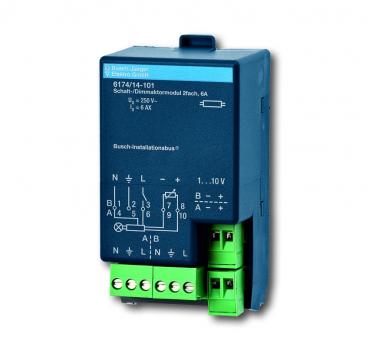 B+J Busch-Installationsbus¨ KNX, AP-Aktoren, Schalt-/Dimmaktormodul, 6 A, 2-fach -101,  6174/14-101