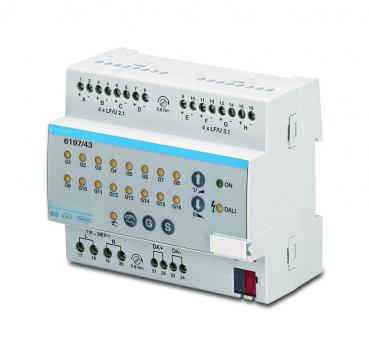 B+J Busch-Installationsbus¨ KNX, REG-Aktoren, DALI-Lichtregler AP, grau 6197/43