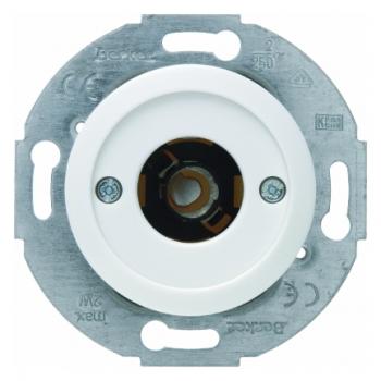 Berker 1930/Glas/Palazzo Drucktaster mit Lichtsignal + Abdeckung polarwei§ gl 5104