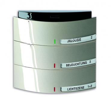 B+J Busch-triton¨ Sensoren fŸr KNX, Busch-triton¨, Bedienelement, 3/6-fach, MF/IR, champagner metallic 6320/30-79