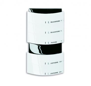 B+J Busch-triton¨ Sensoren fŸr KNX, Busch-triton¨, Bedienelement, 5/10-fach, MF/IR, studiowei§ hochglanz 6320/50-24G