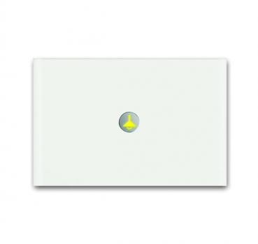 B+J Busch-priOn¨ Sensoren, UP-Fl_chenbedienelement, Bedienelement 1-fach, wei§glas 6340-811-101