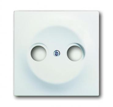 B+J impuls, Abdeckung fŸr Antennensteckdosen mit 2 AnschlŸssen, studiowei§ matt 1743-774