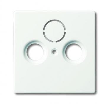 B+J future® linear, Abdeckung für Antennendose 2loch, studioweiß matt 1743-884