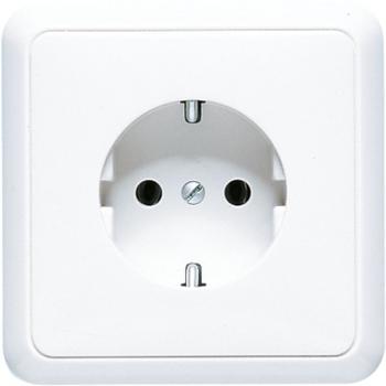 Jung CD500 Steckdose mit Vollplatte Alpinweiß 5520WW