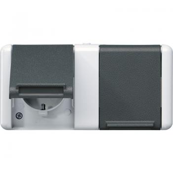 Jung WG 800 IP44 Steckdose 2fach 8220-1W