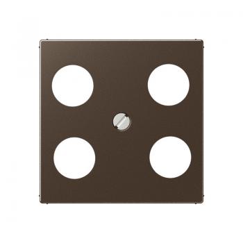Jung A500 SAT-Adeckung 4loch Mokka A561-4SAT1MO