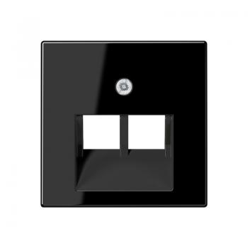 Jung A500 UAE/ISDN Abdeckung 2fach Schwarz A569-2BFPLUASW