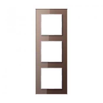 Jung A500 creation Rahmen 3fach Glas Mokka AC583GLMO