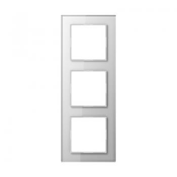 Jung A500 creation Rahmen 3fach Glas Weiß AC583GLWW