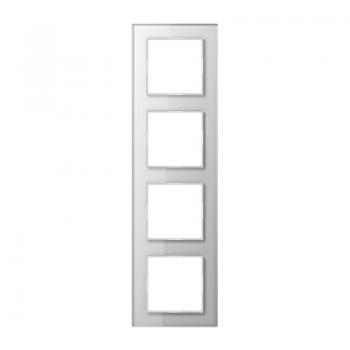 Jung A500 creation Rahmen 4fach Glas Weiß AC584GLWW