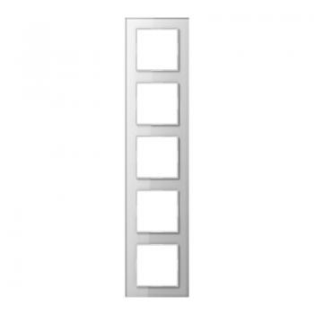 Jung A500 creation Rahmen 5fach Glas Weiß AC585GLWW