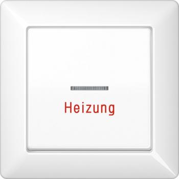 Jung AS500 Wippe Heizung Notschalter mit Vollplatte Alpinweiß AS590HWW