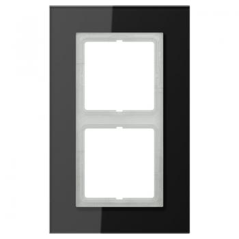 Jung LS plus Rahmen 2fach Glas Schwarz LSP982GLSW