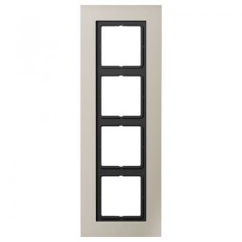 Jung LS plus Rahmen 4fach Edelstahl LSP984ES