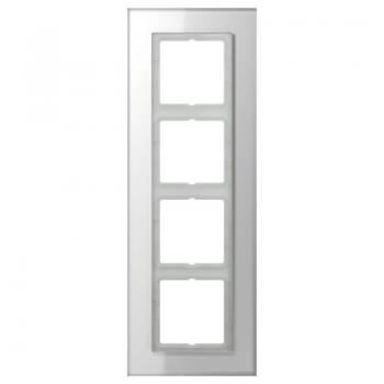 Jung LS plus Rahmen 4fach Glas Alpinweiß LSP984GLWW