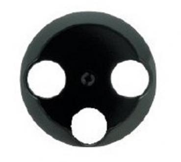 Berker 1930/Glas/Palazzo Abdeckung Antennendose 3Loch schwarz, glänzend 106421