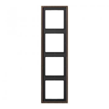 Jung LS990 Rahmen 4fach Messing Antik ME2984AT