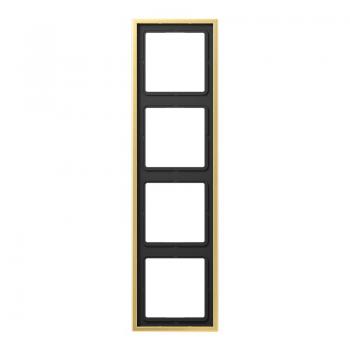 Jung LS990 Rahmen 4fach Messing Classic ME2984C