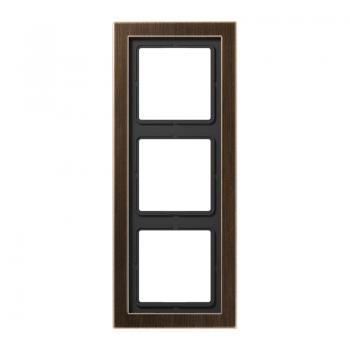 Jung LS990 Rahmen 3fach Messing Antik MED2983AT