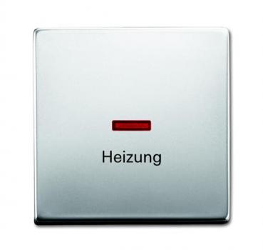 B+J pur edelstahl, Wippen mit Aufdruck ""Heizung-Notschalter"" 1789 H866""