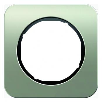 Berker R.1 Rahmen 1-Fach Edelstahl/schwarz 10112104