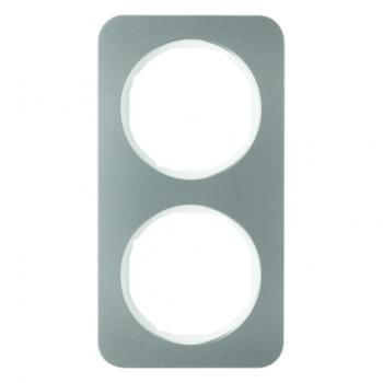 Berker R.1 Rahmen 2-Fach Edelstahl/polarwei§ 10122114