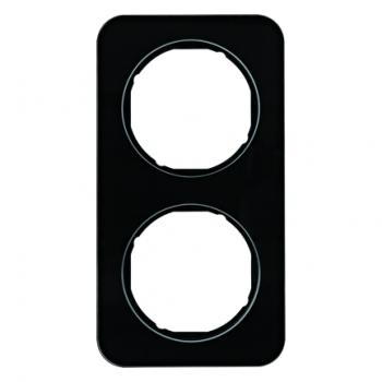 Berker R.1 Rahmen 2-Fach Glas, schwarz 10122116