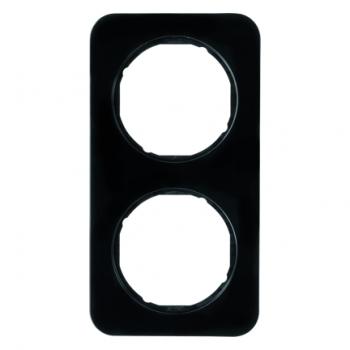 Berker R.1 Rahmen 2-Fach schwarz, gl_nzend 10122145