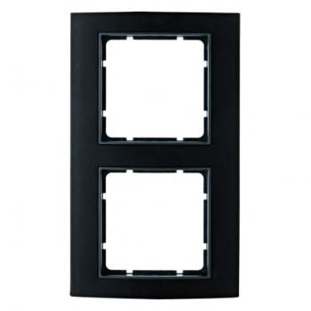 Berker B.3 Rahmen 2-Fach Alu, schwarz/anthrazit 10123005