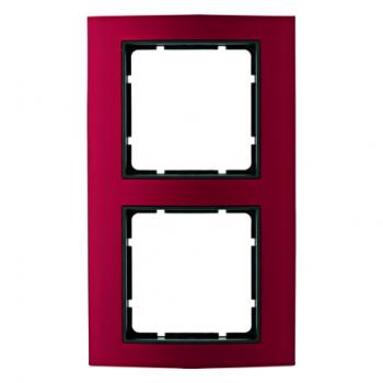 Berker B.3 Rahmen 2-Fach Alu, rot/anthrazit 10123012