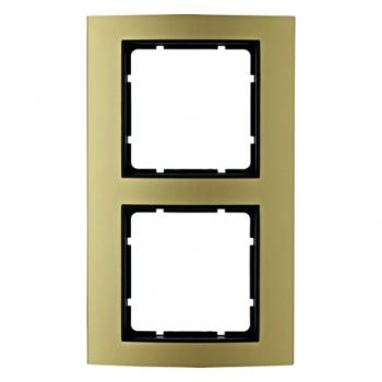 Berker B.3 Rahmen 2-Fach Alu, gold/anthrazit 10123016