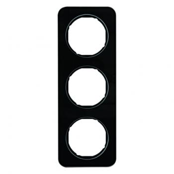 Berker R.1 Rahmen 3-Fach Glas, schwarz 10132116