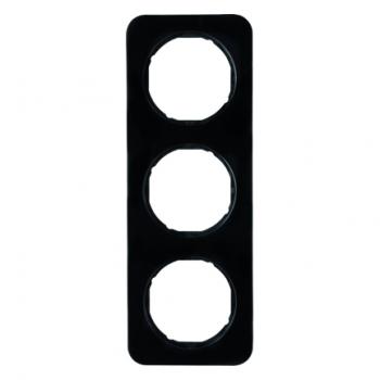 Berker R.1 Rahmen 3-Fach schwarz, gl_nzend 10132145