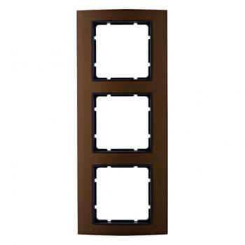 Berker B.3 Rahmen 3-Fach Alu, braun/anthrazit 10133001