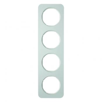 Berker R.1 Rahmen 4-Fach Alu/polarwei§ 10142174