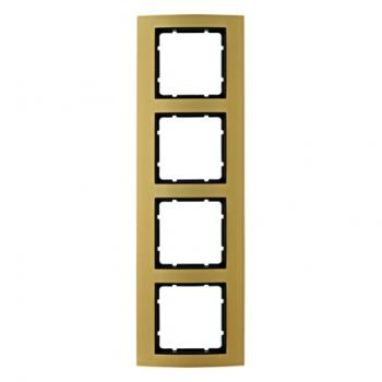 Berker B.3 Rahmen 4-Fach Alu, gold/anthrazit 10143016