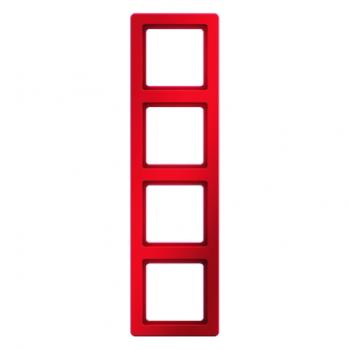 Berker Q.1 Rahmen 4-Fach rot, samt 10146062