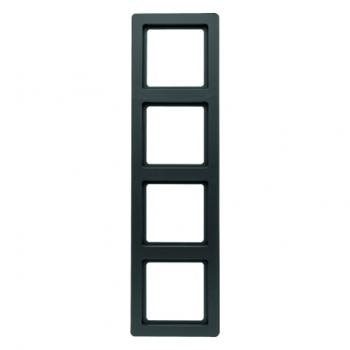 Berker Q.1 Rahmen 4-Fach anthrazit, samt 10146086