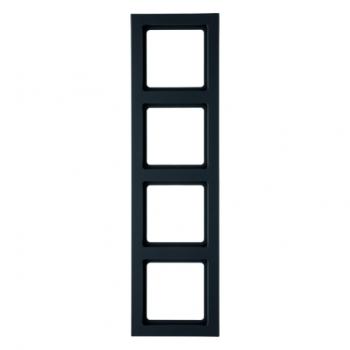 Berker Q.3 Rahmen 4-Fach anthrazit, samt 10146096