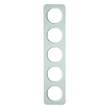 Berker R.1 Rahmen 5-Fach polarwei§, gl_nzend 10152189