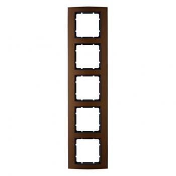 Berker B.3 Rahmen 5-Fach Alu, braun/anthrazit 10153001