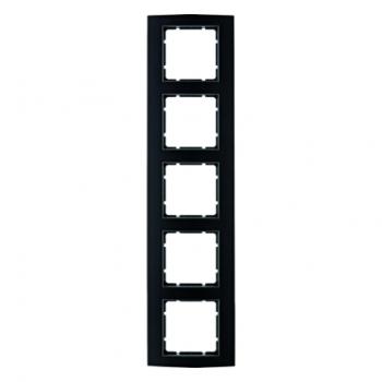 Berker B.3 Rahmen 5-Fach Alu, schwarz/anthrazit 10153005