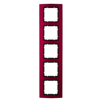 Berker B.3 Rahmen 5-Fach Alu, rot/anthrazit 10153012