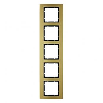 Berker B.3 Rahmen 5-Fach Alu, gold/anthrazit 10153016