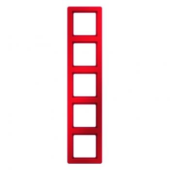 Berker Q.1 Rahmen 5-Fach rot, samt 10156062